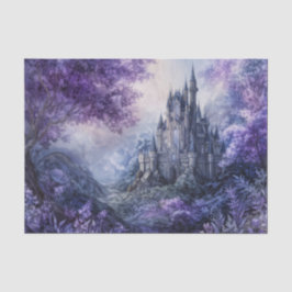 Purple Watercolor Gothic Indigo Spire Castle 薄葉紙
