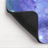 Purple Watercolor Starry Sky Space Lover Galaxy マウスパッド (コーナー)