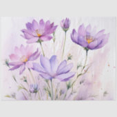 Purple Watercolor Wildflowers 薄葉紙 (正面)