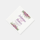 Purple watercolor wildflowers  napkins スタンダードカクテルナプキン (角)