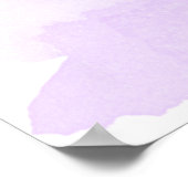 Purple Watercolour Gold Welcome Sign Poster ポスター (角)