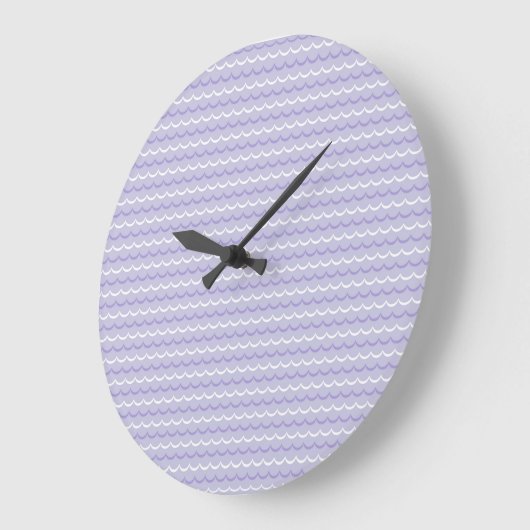 Purple Wave Pattern Wall clock ラージ壁時計 (傾斜)