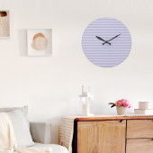Purple Wave Pattern Wall clock ラージ壁時計