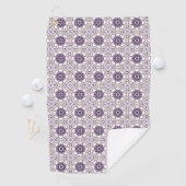 Purple, white and gray geometric mandala pattern  ゴルフタオル (インサイチュ)