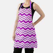 Purple White Chevron Zigzag Pattern Design  エプロン (インサイチュ)