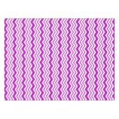 Purple White Chevron Zigzag Pattern Design  テーブルクロス (正面(横))