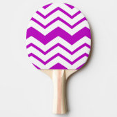 Purple White Chevron Zigzag Pattern Design  卓球ラケット (正面)