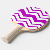Purple White Chevron Zigzag Pattern Design  卓球ラケット (正面アングル)
