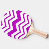 Purple White Chevron Zigzag Pattern Design  卓球ラケット (横)