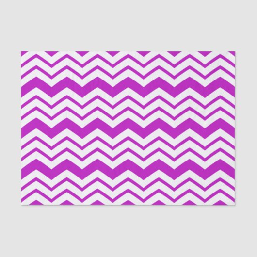 Purple White Chevron Zigzag Pattern Design  薄葉紙 (正面)
