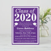 Purple White Class of 2024卒業写真 招待状 (スタンド正面)