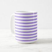PURPLE & WHITE EASTER STRIPES コーヒーマグカップ (正面左)