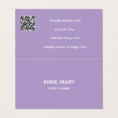 Purple White Lavender Violet Professional QR Code  名刺 (外部フラット)