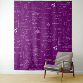 Purple White Mathematic Formulas Equations タペストリー (インサイチュ)