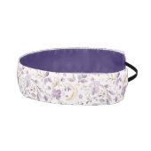 Purple White Moons & Stars Floral アスレチックヘッドバンド (右)