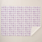 Purple White Stripes  シェルパブランケット (正面(横))