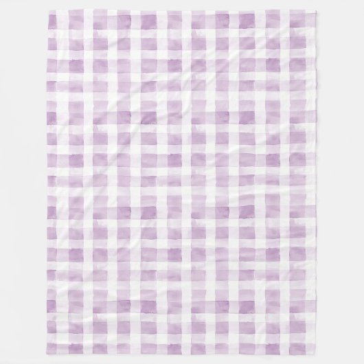 Purple White Stripes フリースブランケット (正面)