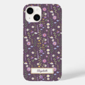 Purple Wild Flowers Case-Mate iPhoneケース (裏面)