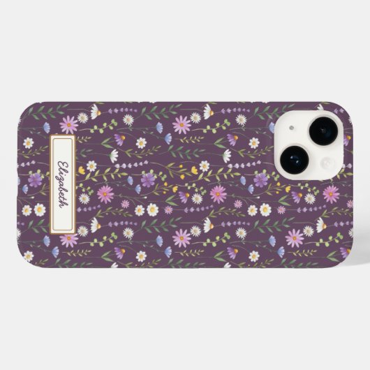 Purple Wild Flowers Case-Mate iPhoneケース (裏面 (横))