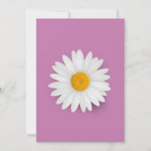 Purple Wild One Daisy 1st Birthday Invitation 招待状 (裏面)