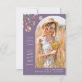 Purple Wildflower卒業写真提供 サンキューカード (正面)