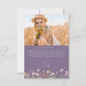 Purple Wildflower卒業写真提供 サンキューカード (裏面)