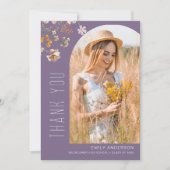 Purple Wildflower卒業写真提供 サンキューカード (正面)