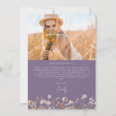 Purple Wildflower卒業写真提供 サンキューカード (裏面)