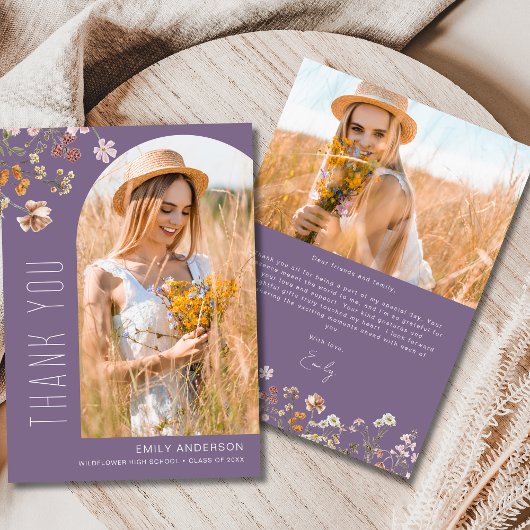 Purple Wildflower卒業写真提供 サンキューカード