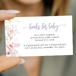 Purple wildflower baby in bloom Books for Baby  エンクロージャーカード