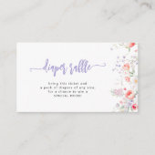 Purple wildflower baby in bloom diaper raffle エンクロージャーカード (正面)