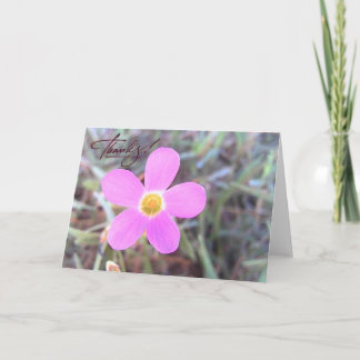 Purple Wildflower Blank Thank You Card サンキューカード