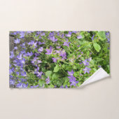 Purple Wildflower Botanical Bath Towel ハンドタオル (ハンドタオル)