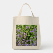 Purple Wildflower Botanical Tote Bag トートバッグ (裏面)