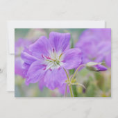 Purple Wildflower Custom Photo Children's Birthday 招待状 (裏面)
