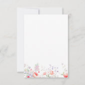 Purple wildflower floral baby in bloom shower サンキューカード (裏面)