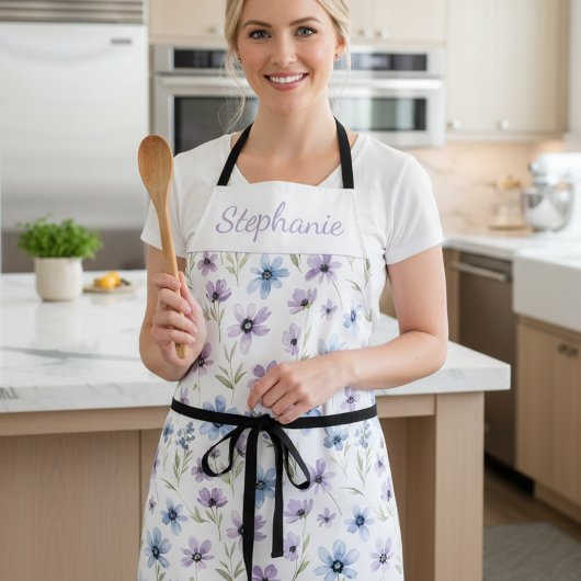 Purple Wildflower Meadow エプロン
