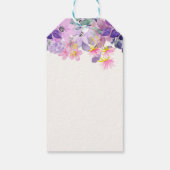 Purple Wildflower Spring Bridal Shower Theme ギフトタグ (裏面)