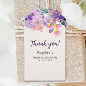 Purple Wildflower Spring Bridal Shower Theme ギフトタグ