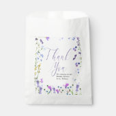 Purple Wildflower Thank You Script フェイバーバッグ (正面)