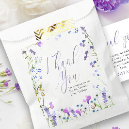Purple Wildflower Thank You Script フェイバーバッグ