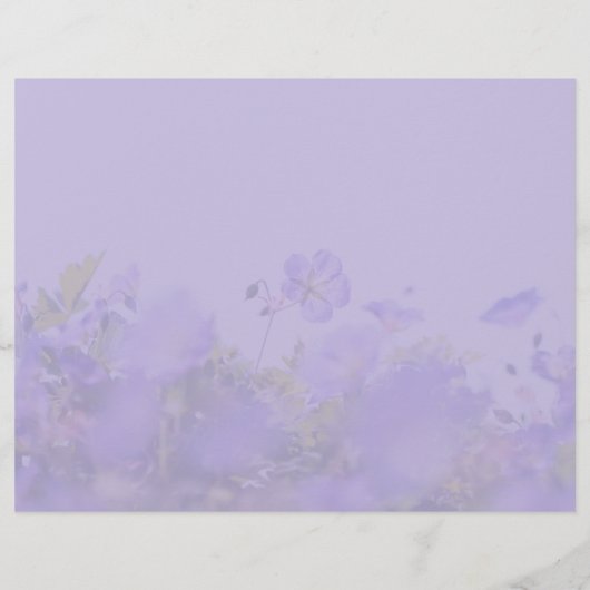 Purple Wildflower Two-Sided Scrapbook Paper (裏面)