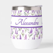 Purple Wildflower Watercolor Monogram Name (左面)