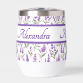 Purple Wildflower Watercolor Monogram Name (正面)