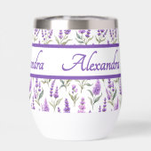 Purple Wildflower Watercolor Monogram Name (背面)