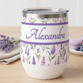 Purple Wildflower Watercolor Monogram Name