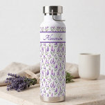 Purple Wildflower Watercolor Monogram Name ウォーターボトル<br><div class="desc">This monogram name Purple Sage Green Lavender pattern would look beautiful in your home, accessorizing your living space to new a new heightened look. If you would like to personalize this product, please contact the designer.</div>