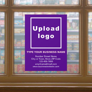 Purple Window Clingのビジネスブランド ウィンドウサイン