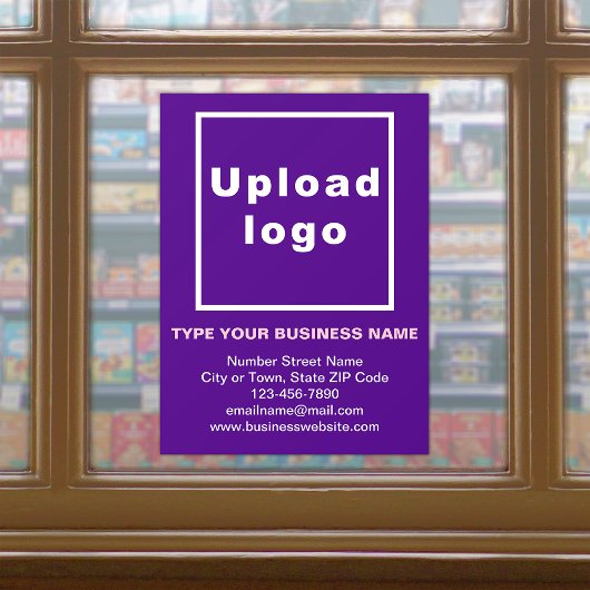 Purple Window Clingのビジネスブランド ウィンドウサイン