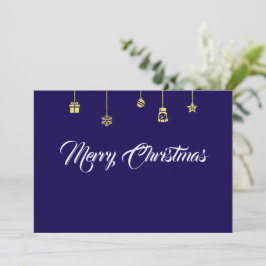Purple wish card Merry Christmas シーズンカード